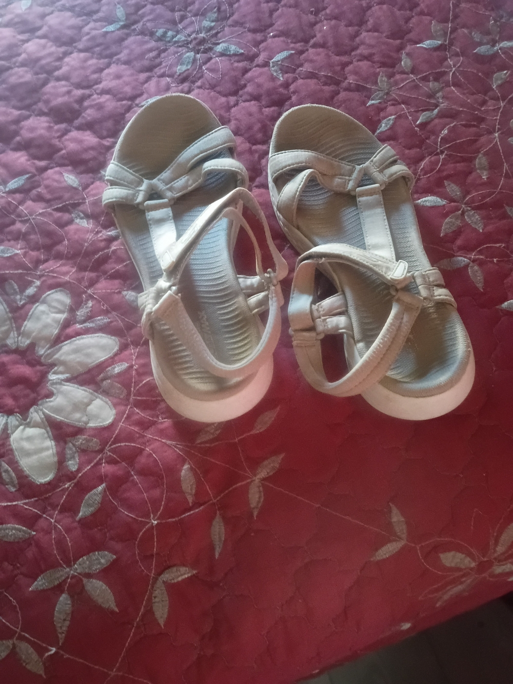 Skechers Beige Open-Toe Comfort Sandals